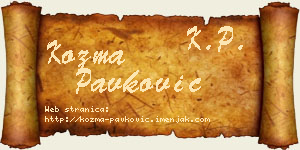 Kozma Pavković vizit kartica